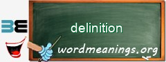WordMeaning blackboard for delinition